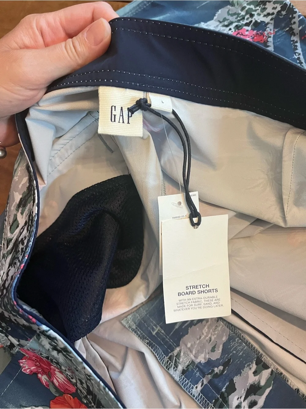 Gap Men's Tropical Palm Print Swim Board Shorts - Blue